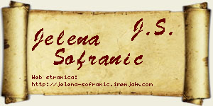 Jelena Sofranić vizit kartica